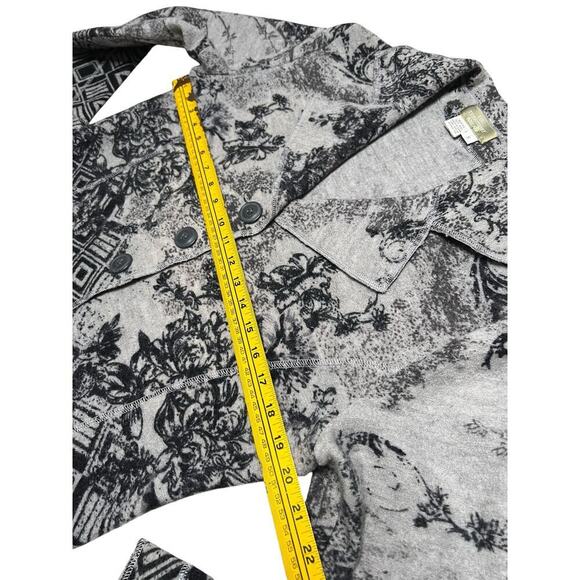 The Territory Ahead Women’s 100% Wool Blazer Sweater - Floral / Geometric - S - Picture 5 of 5